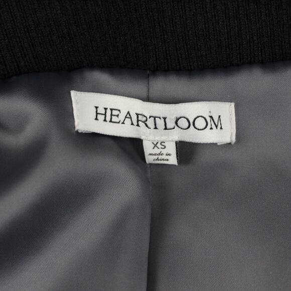 Heartloom Jacket XS Meg Bomber Fur Plush Ribbed Varsity Striped Multi Fur Chic - Picture 5 of 11